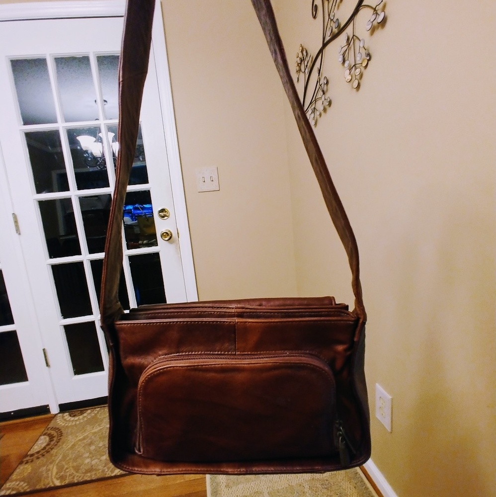 Vintage brown all leather bag